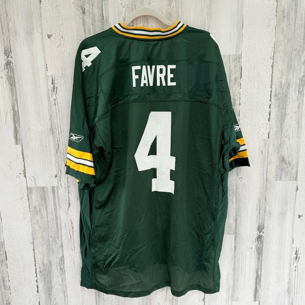 Reebok Men’s Size XL NFL Equipment Green Bay Packers Favre 4 Football Jersey NWT - Picture 12 of 12